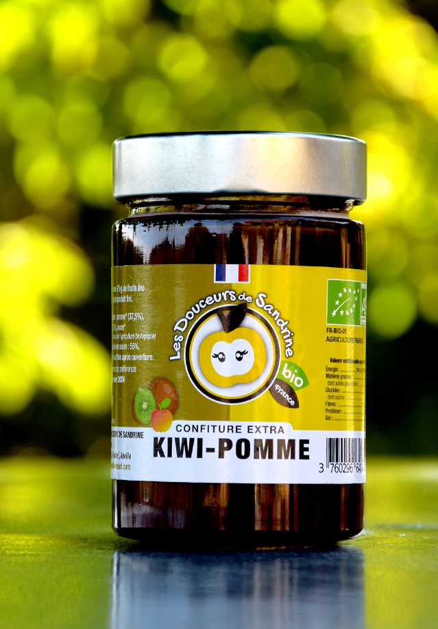 DOUCEURS SUCREES BIO - CONFITURE KIWI POMME BIO